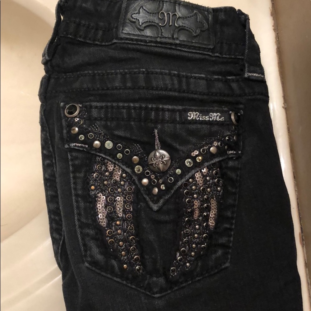 Size 26 black skinny Miss Me jeans